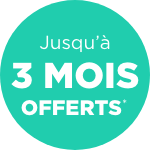 Jusqu'à 3 mois offerts*