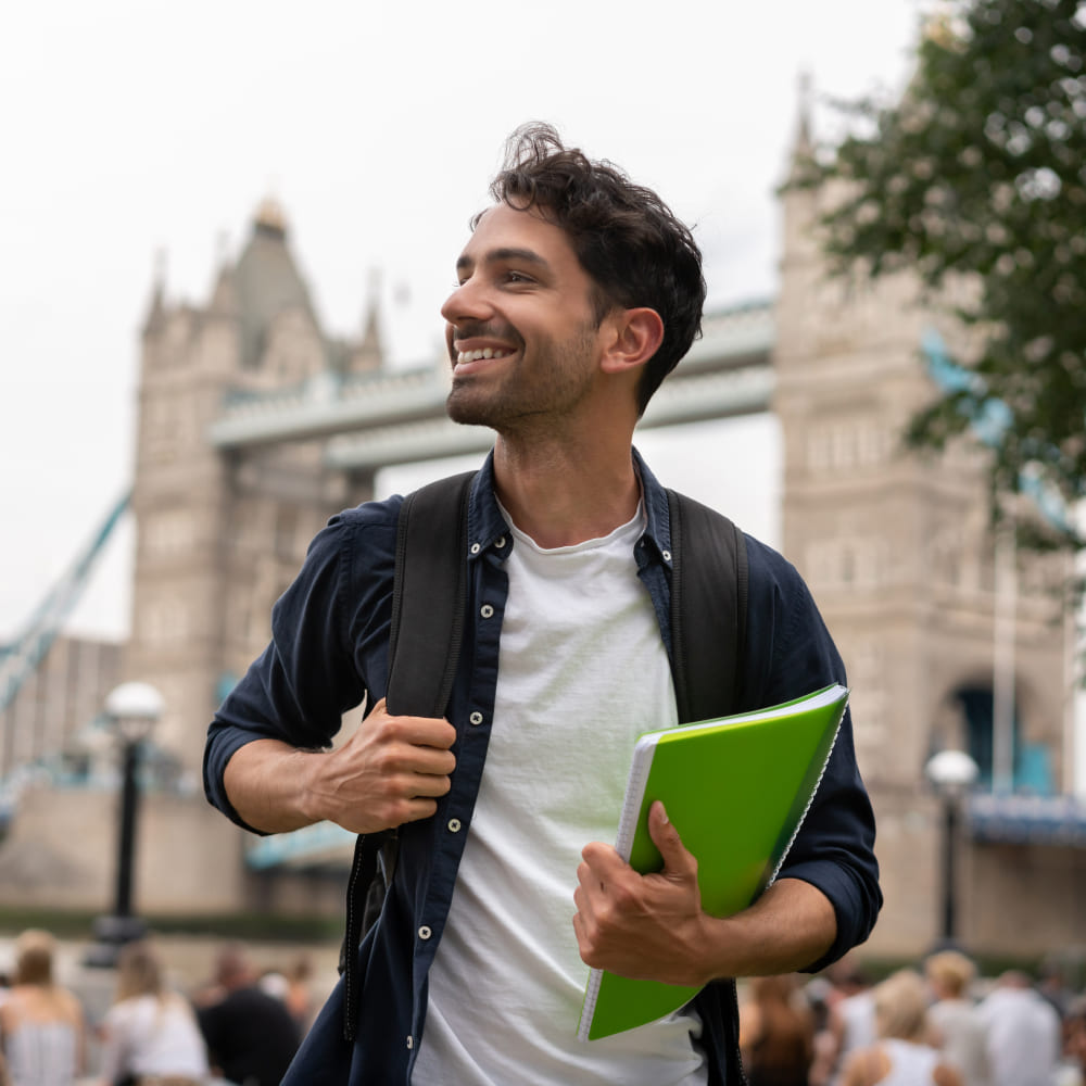 Etudiant souriant